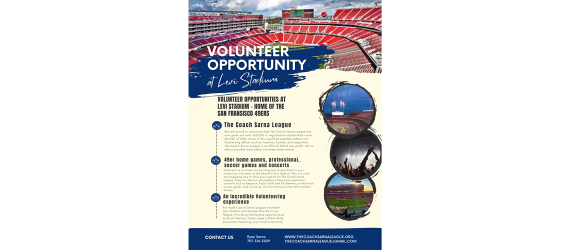 LEVI's Stadium Volunteer Opportunities!