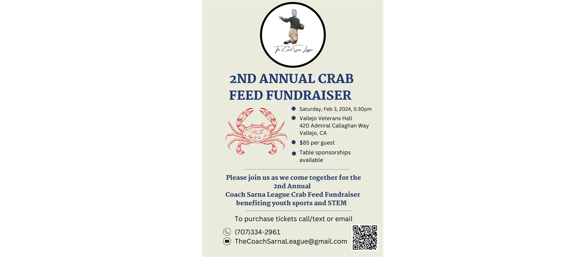 2nd Annual Crab Feed Tickets on Sale Now!