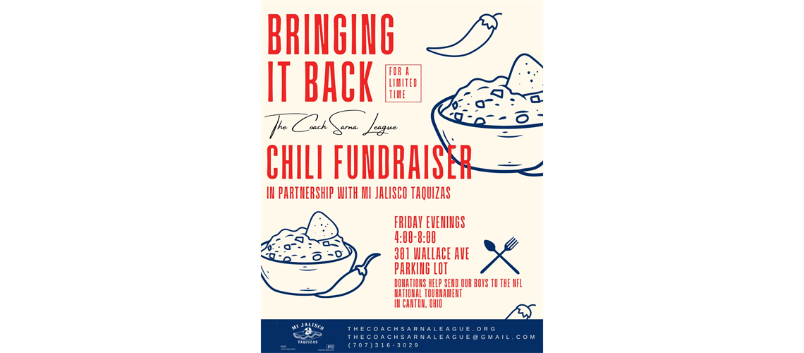 Chili Fundraiser on Fridays!